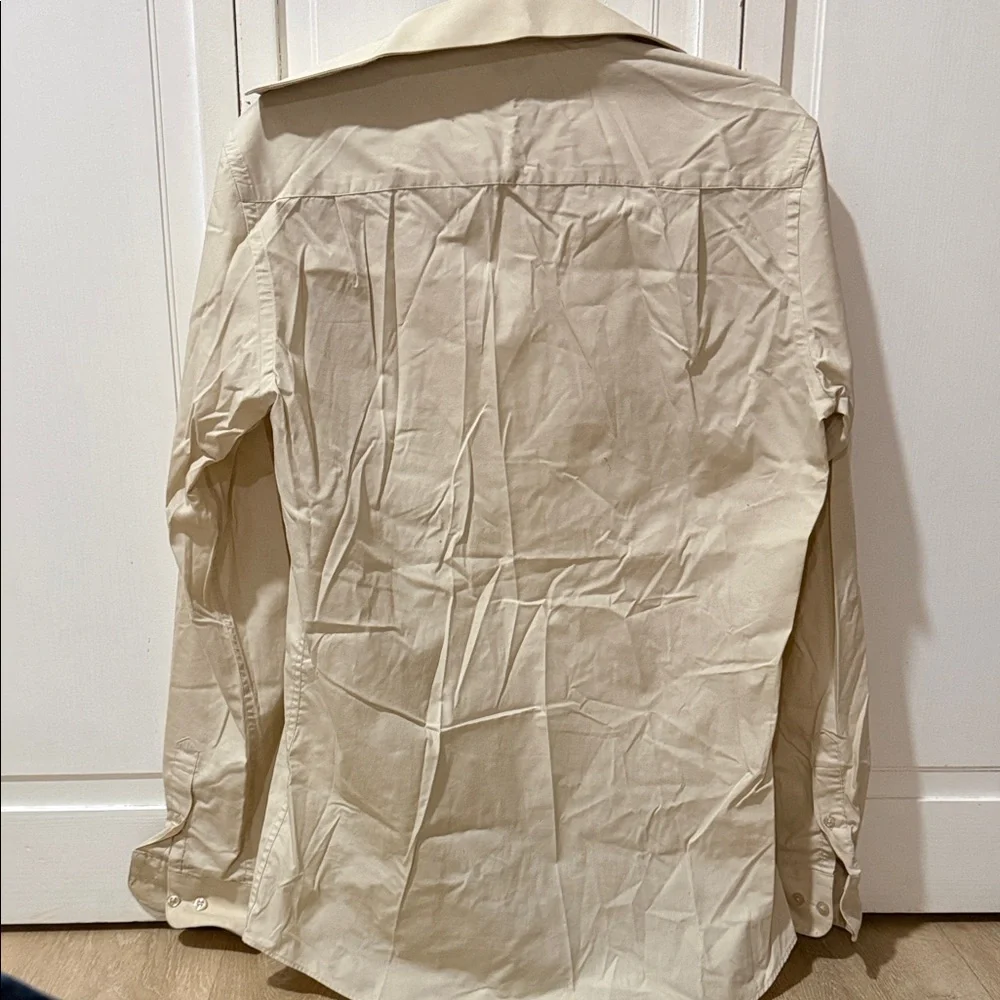 Marquise Men's Long Sleeve Dress Shirt in Light Cream - Picture 4 of 6